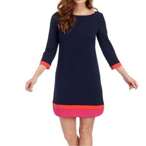 NWT Vince Camuto 10 Color-Block Shift Dress Preppy, Chic Sophisticated Retro